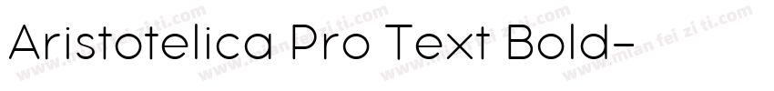 Aristotelica Pro Text Bold字体转换